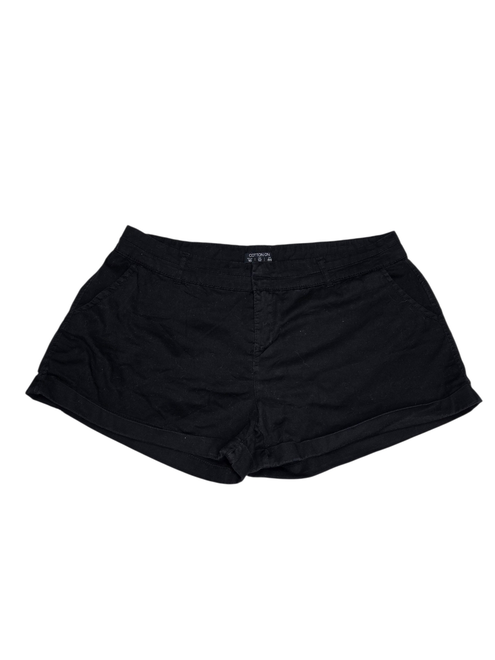 Cotton On Women's High-Waist Black Cotton Shorts